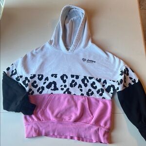 Justice White, Black, and Pink Hoodie